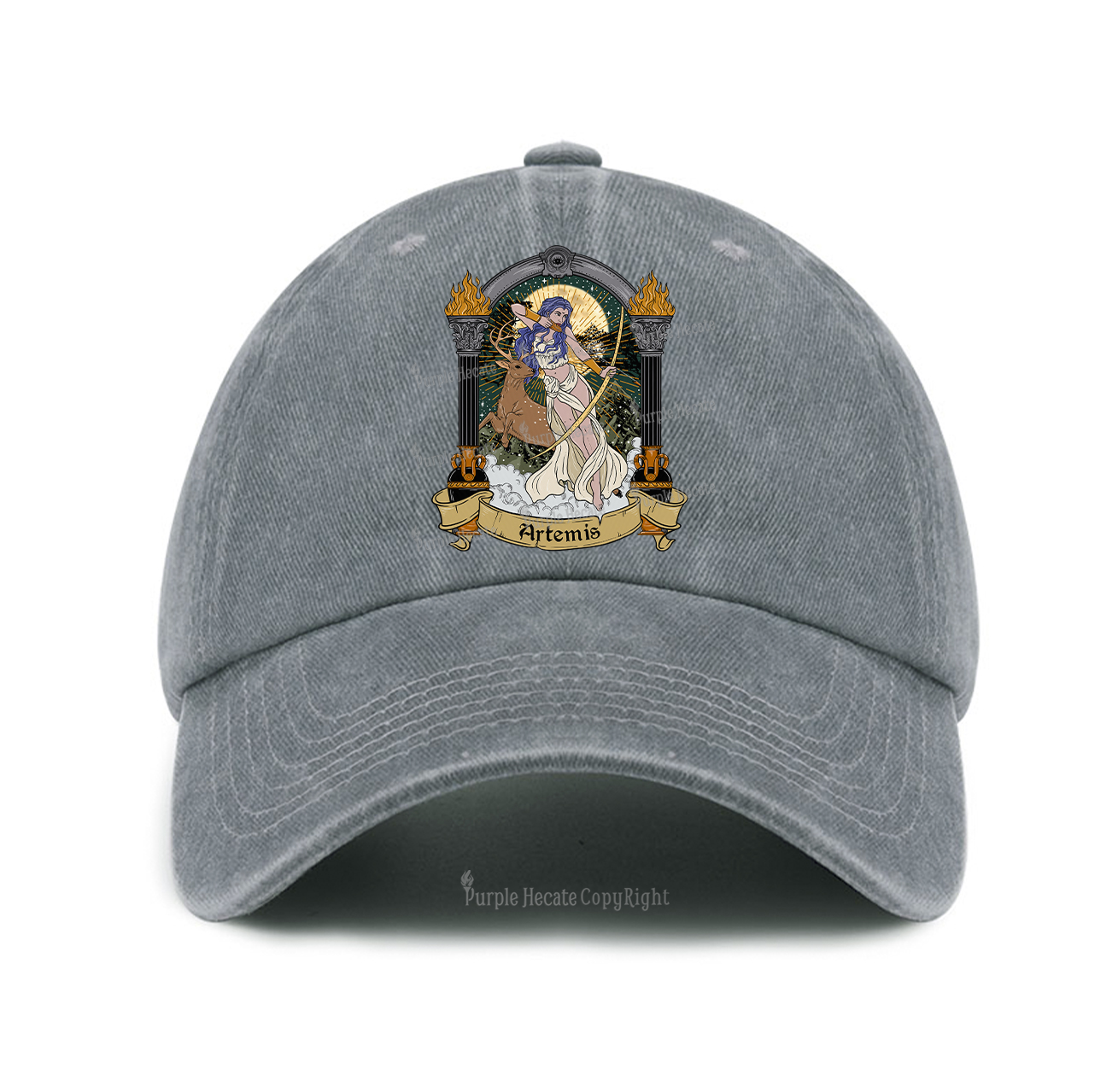 Purplehecate The Huntress Goddess Artemis Baseball Cap