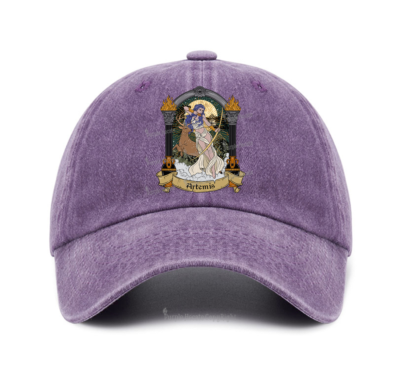 Purplehecate The Huntress Goddess Artemis Baseball Cap