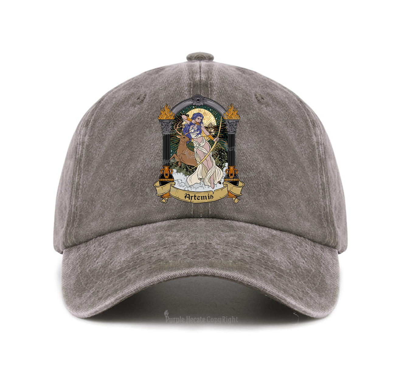 Purplehecate The Huntress Goddess Artemis Baseball Cap