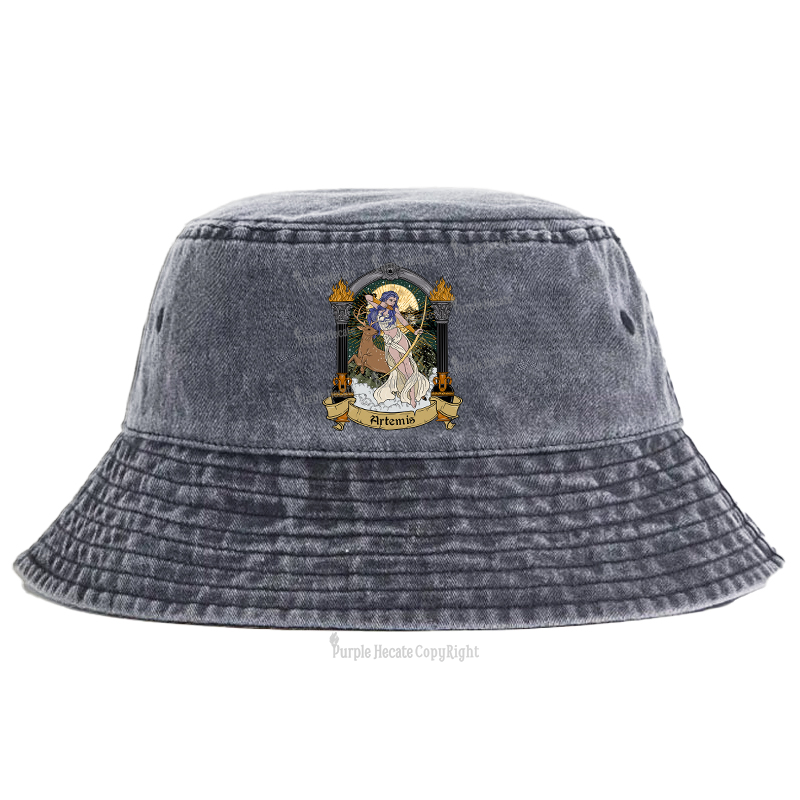 Purplehecate The Huntress Goddess Artemis Bucket Hat