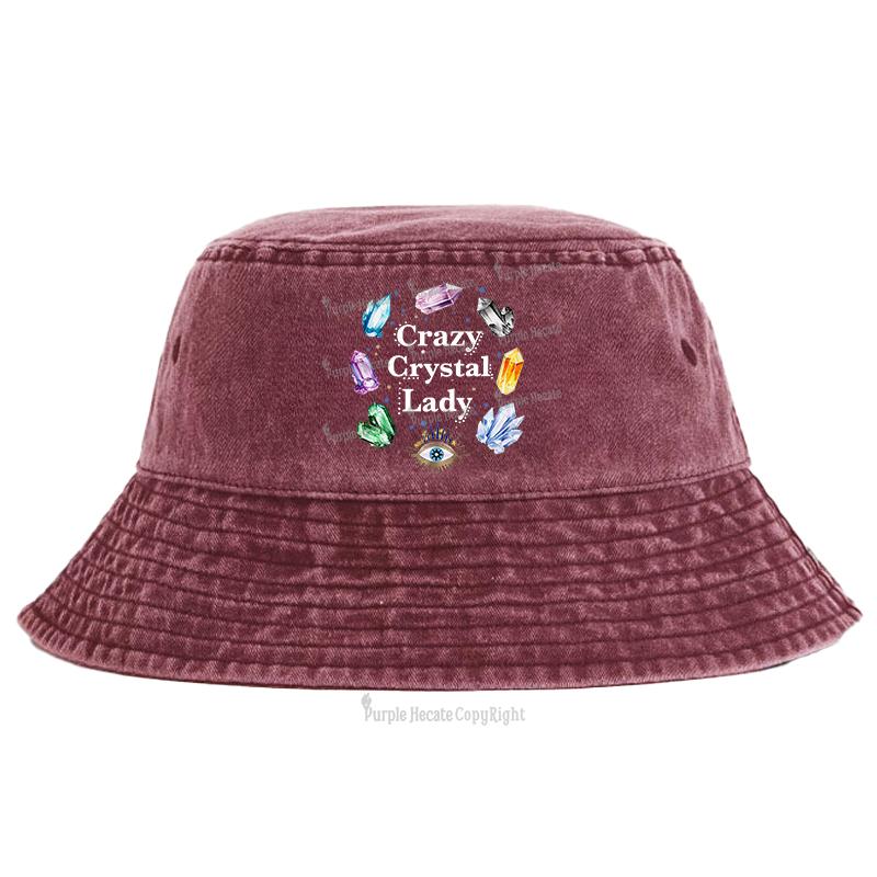 Purplehecate Crazy Crystal Lady Bucket Hat