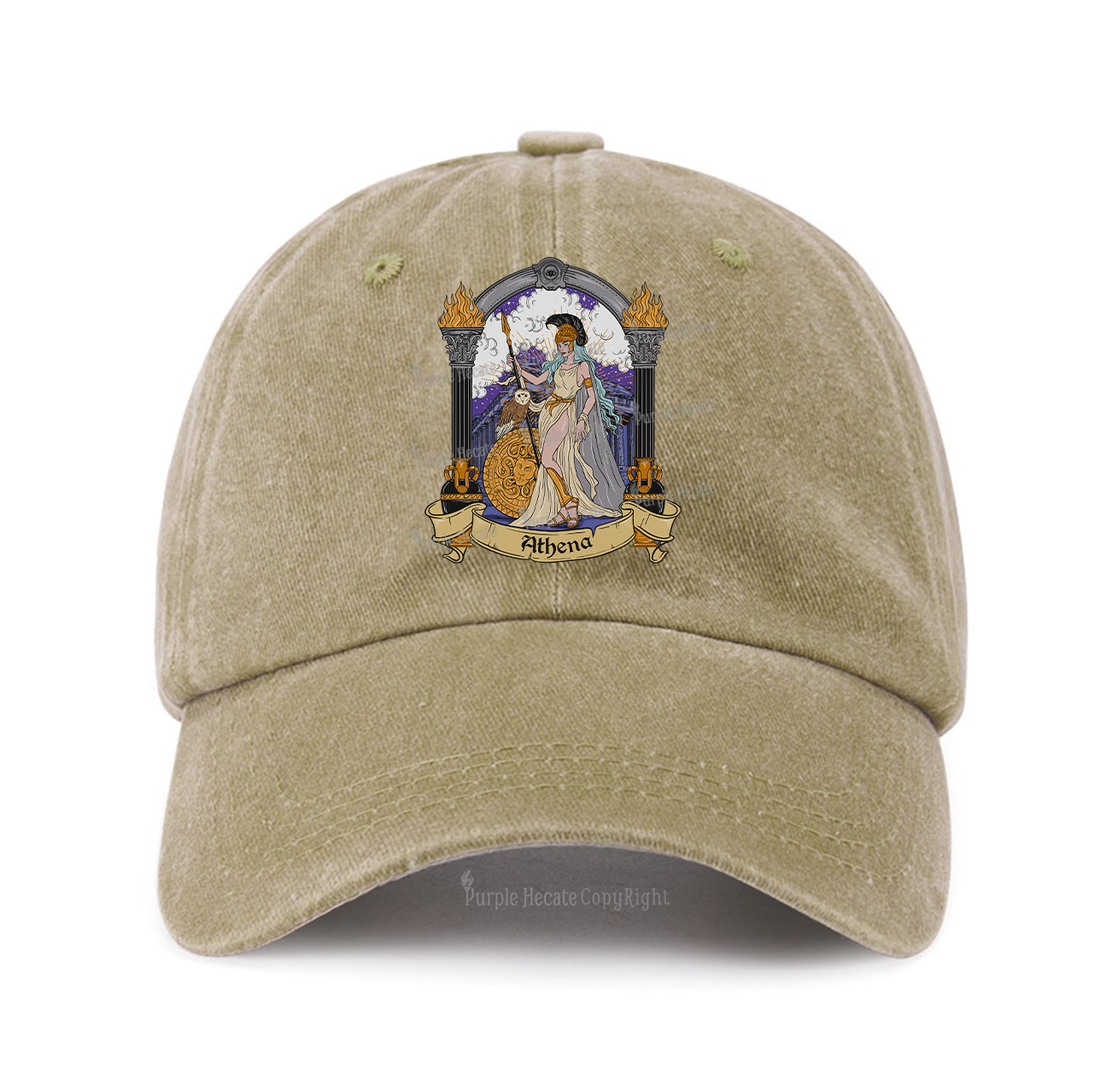 Purplehecate The Wise Goddess Athena Baseball Cap