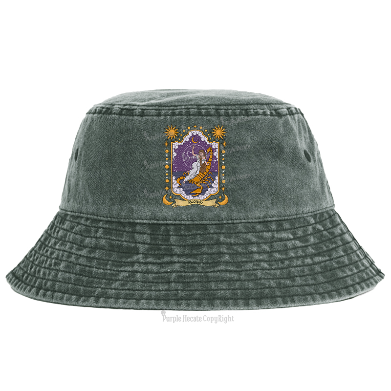 Purplehecate Scorpio Zodiac Bucket Hat