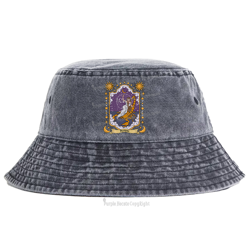 Purplehecate Scorpio Zodiac Bucket Hat