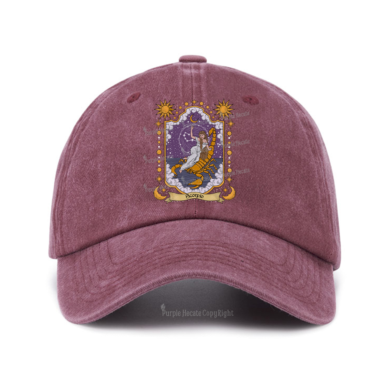 Purplehecate Scorpio Zodiac Baseball Cap