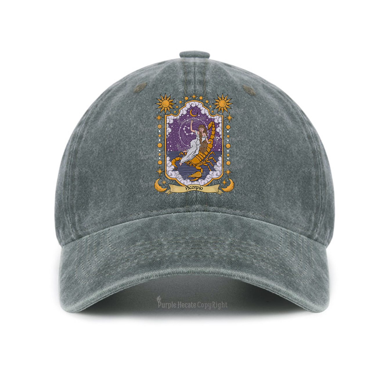 Purplehecate Scorpio Zodiac Baseball Cap