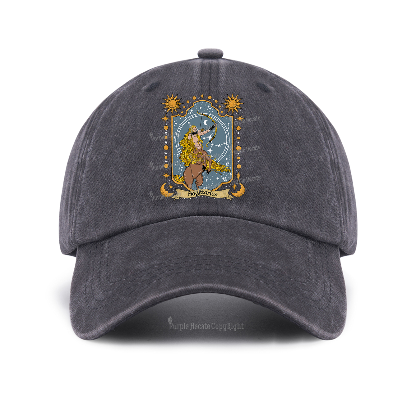 Purplehecate Sagittarius Zodiac Baseball Cap