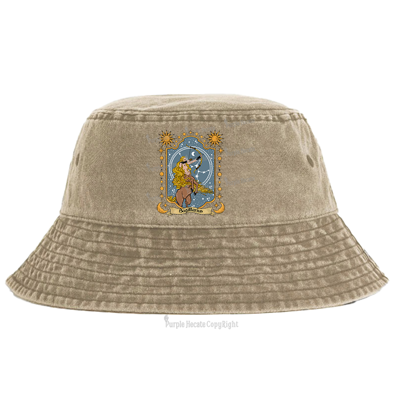 Purplehecate Sagittarius Zodiac Bucket Hat