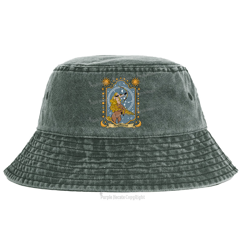 Purplehecate Sagittarius Zodiac Bucket Hat