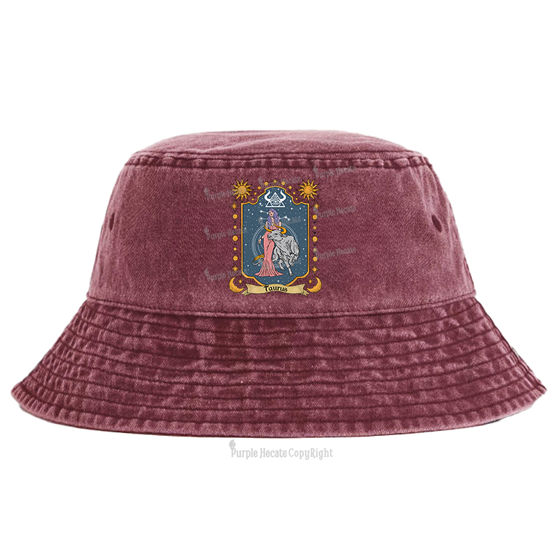 Purplehecate Taurus Zodiac Bucket Hat