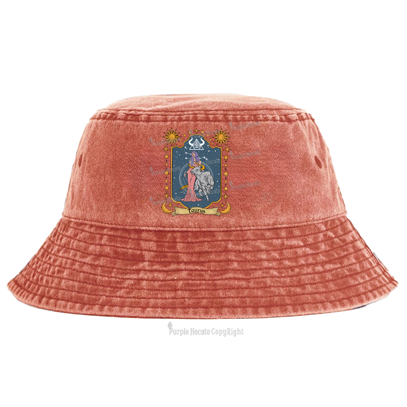 Purplehecate Taurus Zodiac Bucket Hat