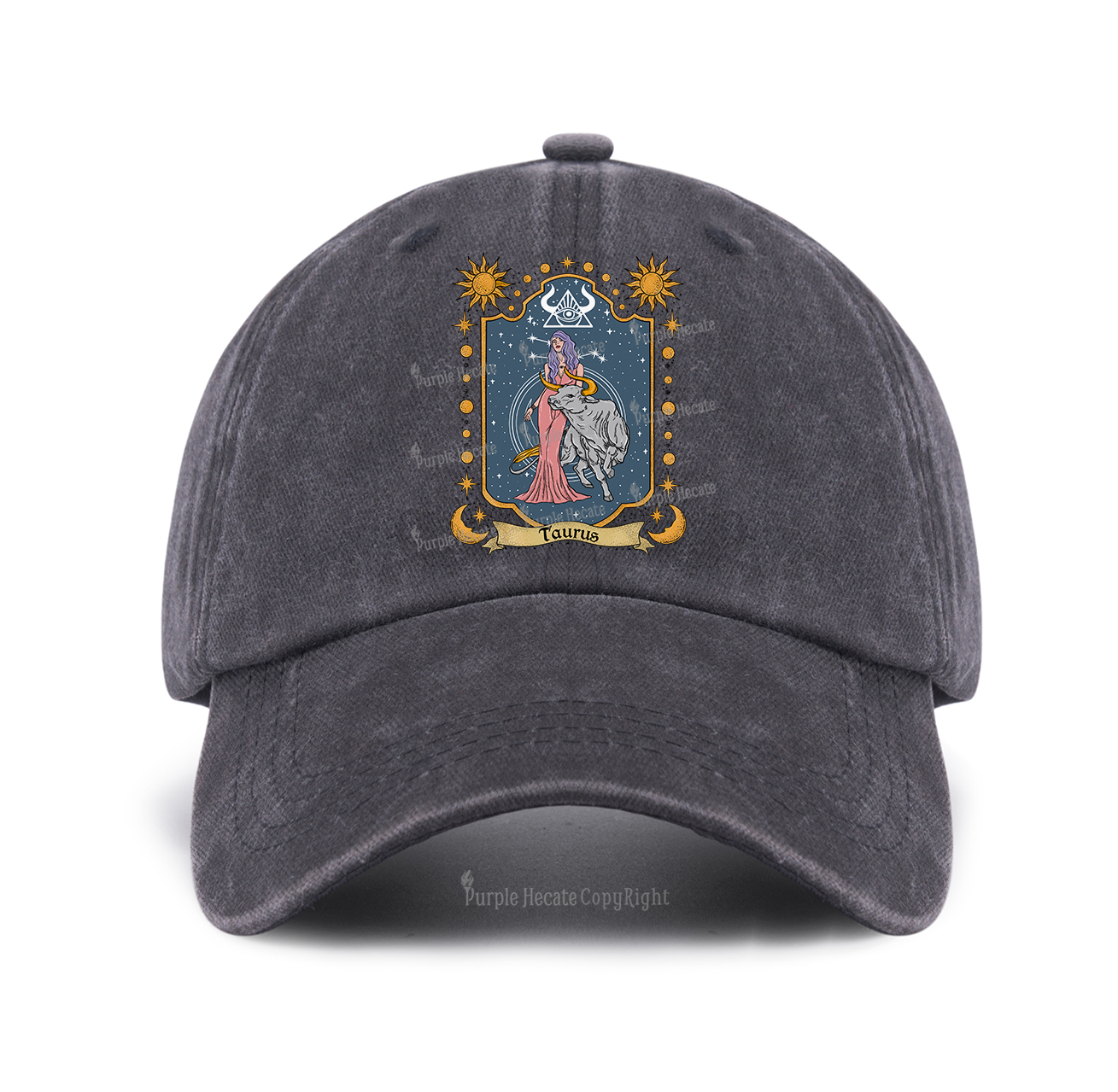 Purplehecate Taurus Zodiac Baseball Cap