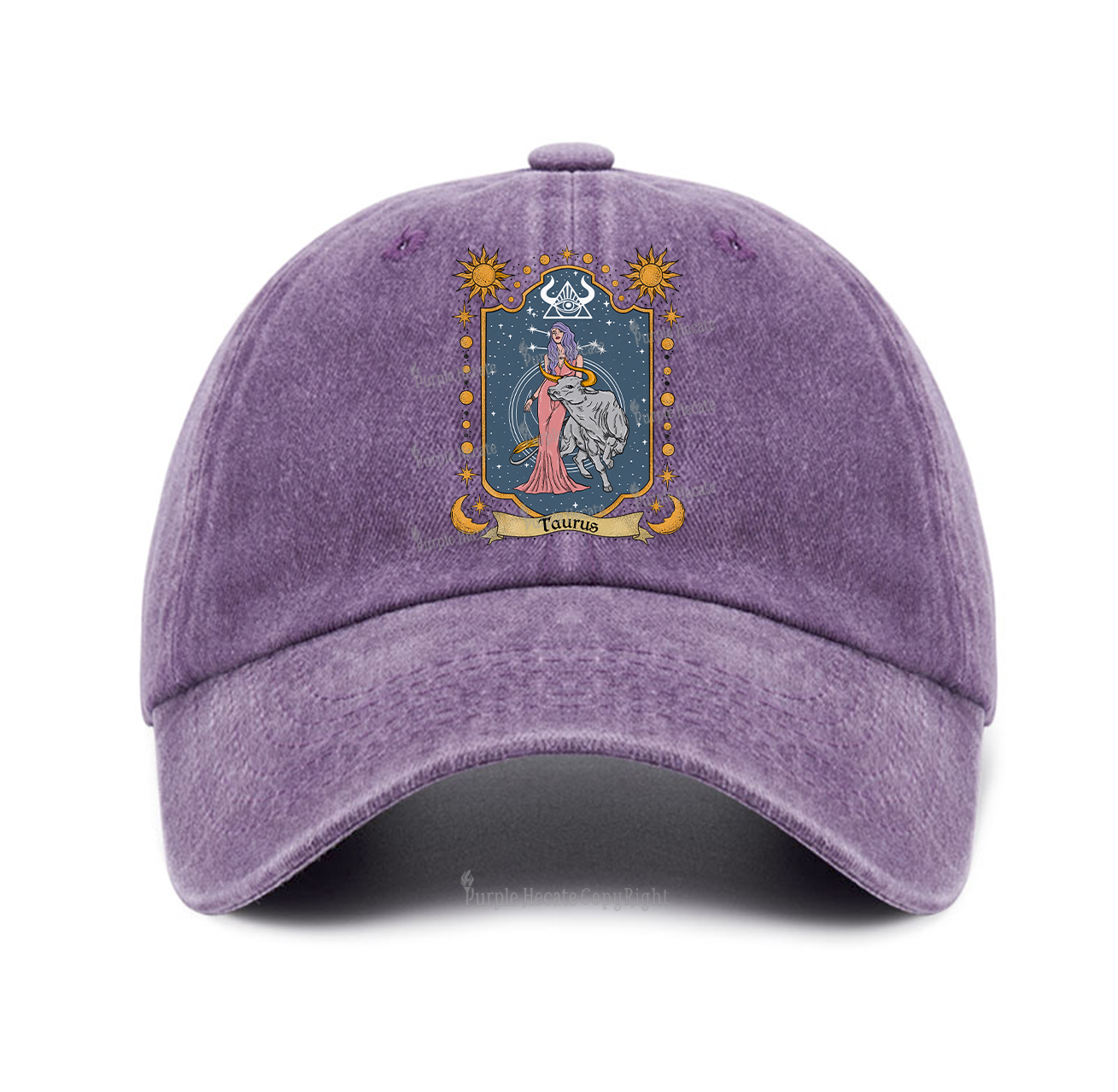 Purplehecate Taurus Zodiac Baseball Cap