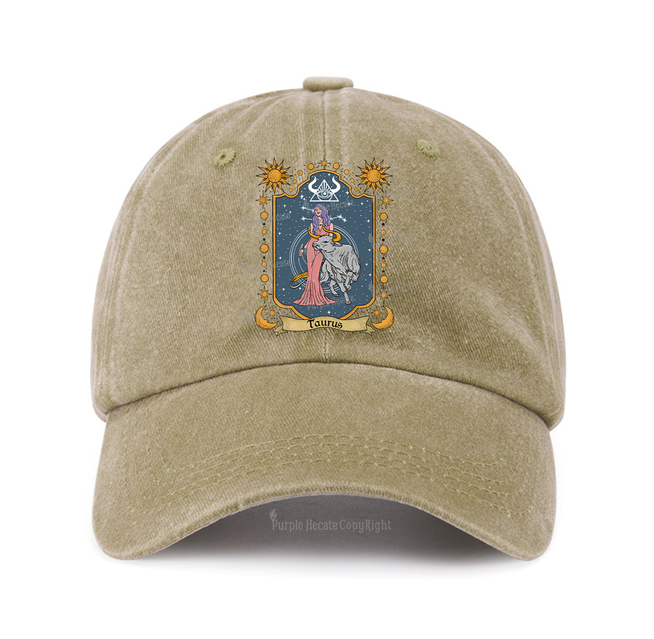 Purplehecate Taurus Zodiac Baseball Cap