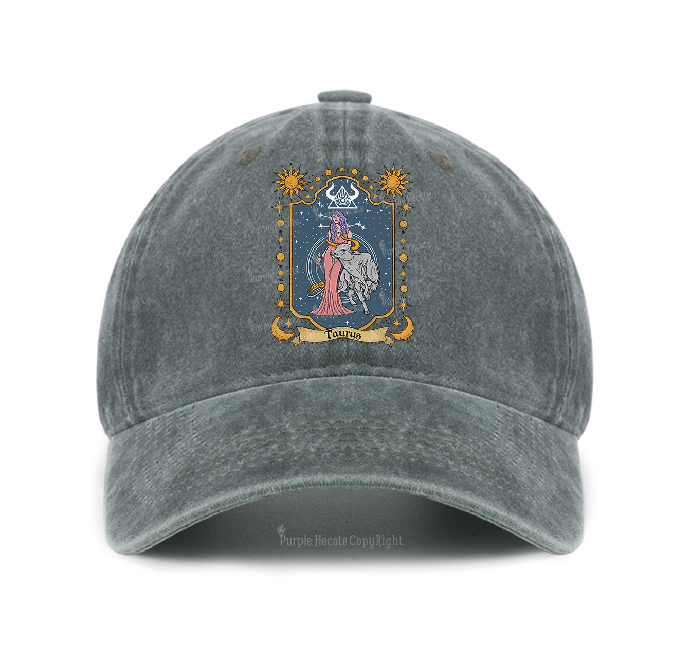 Purplehecate Taurus Zodiac Baseball Cap