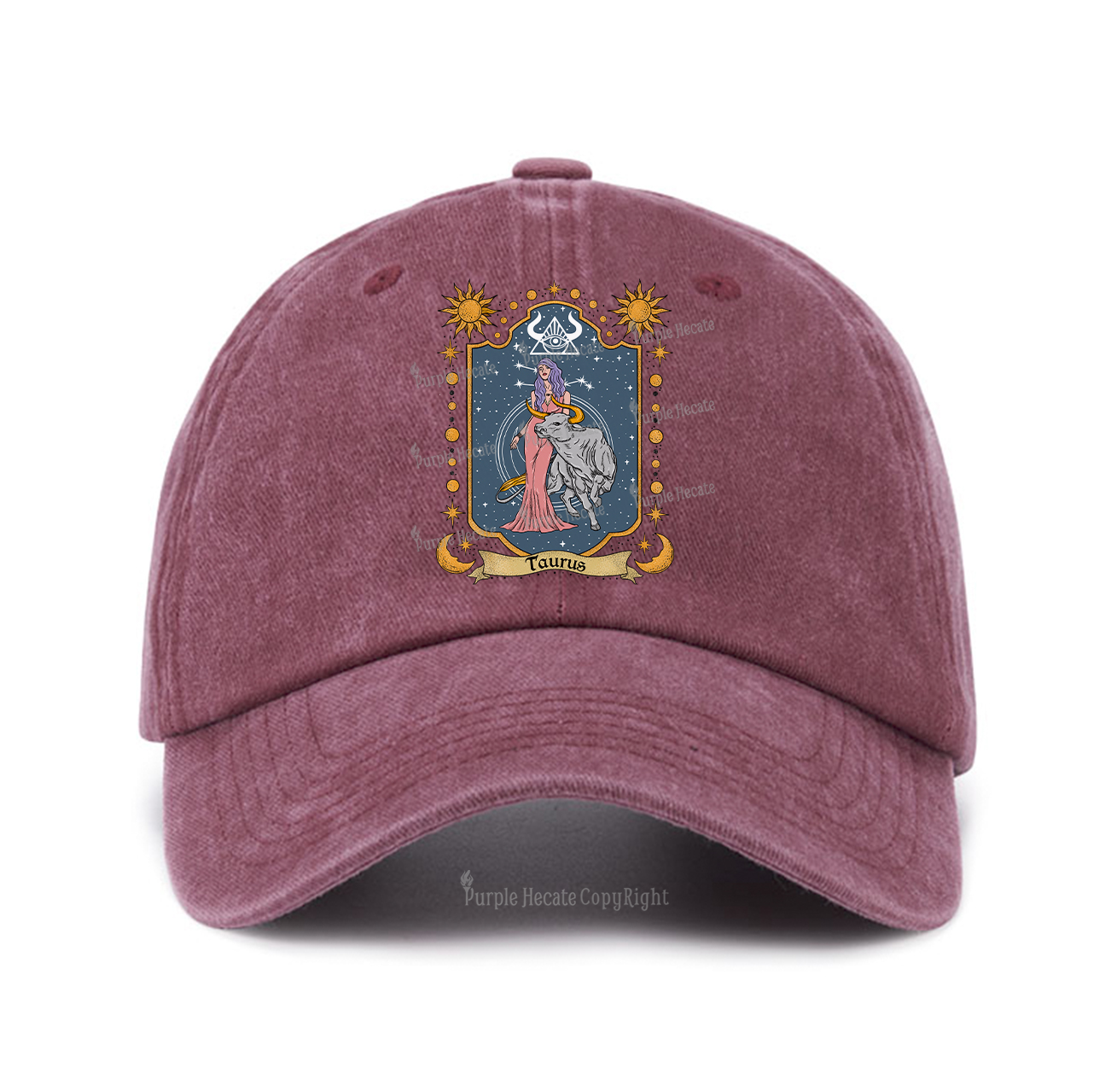 Purplehecate Taurus Zodiac Baseball Cap