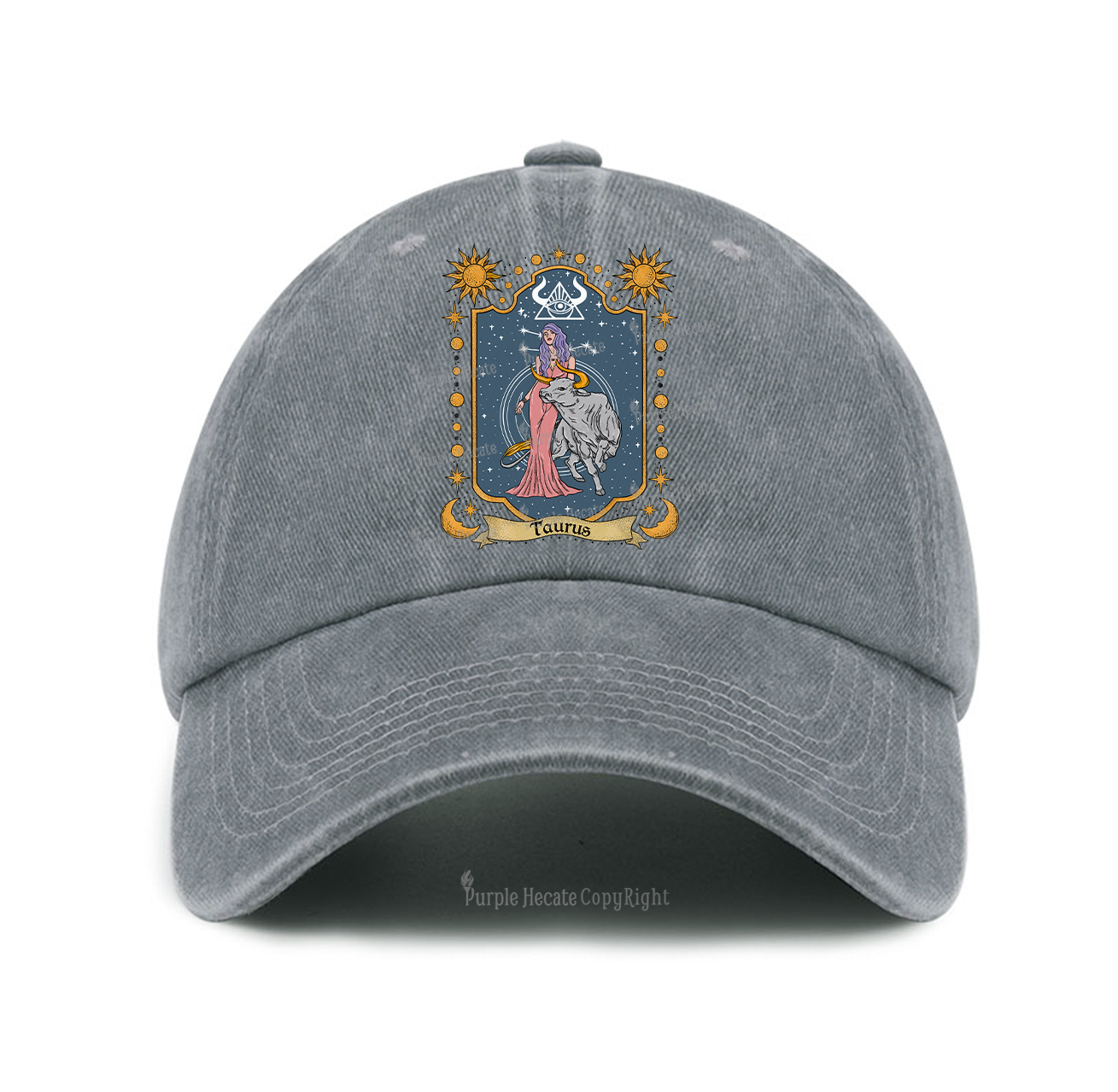 Purplehecate Taurus Zodiac Baseball Cap