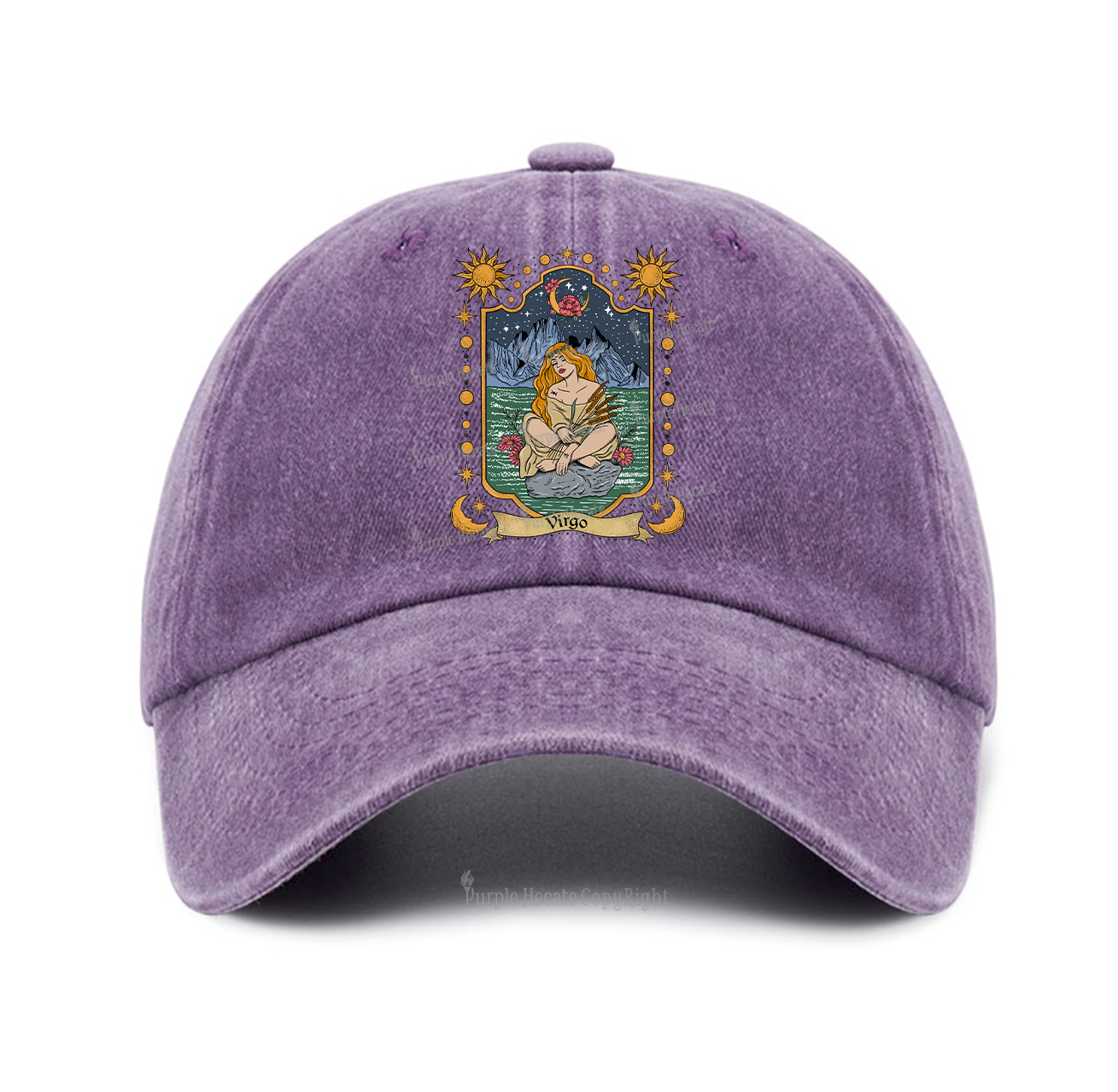 Purplehecate Virgo Zodiac Baseball Cap