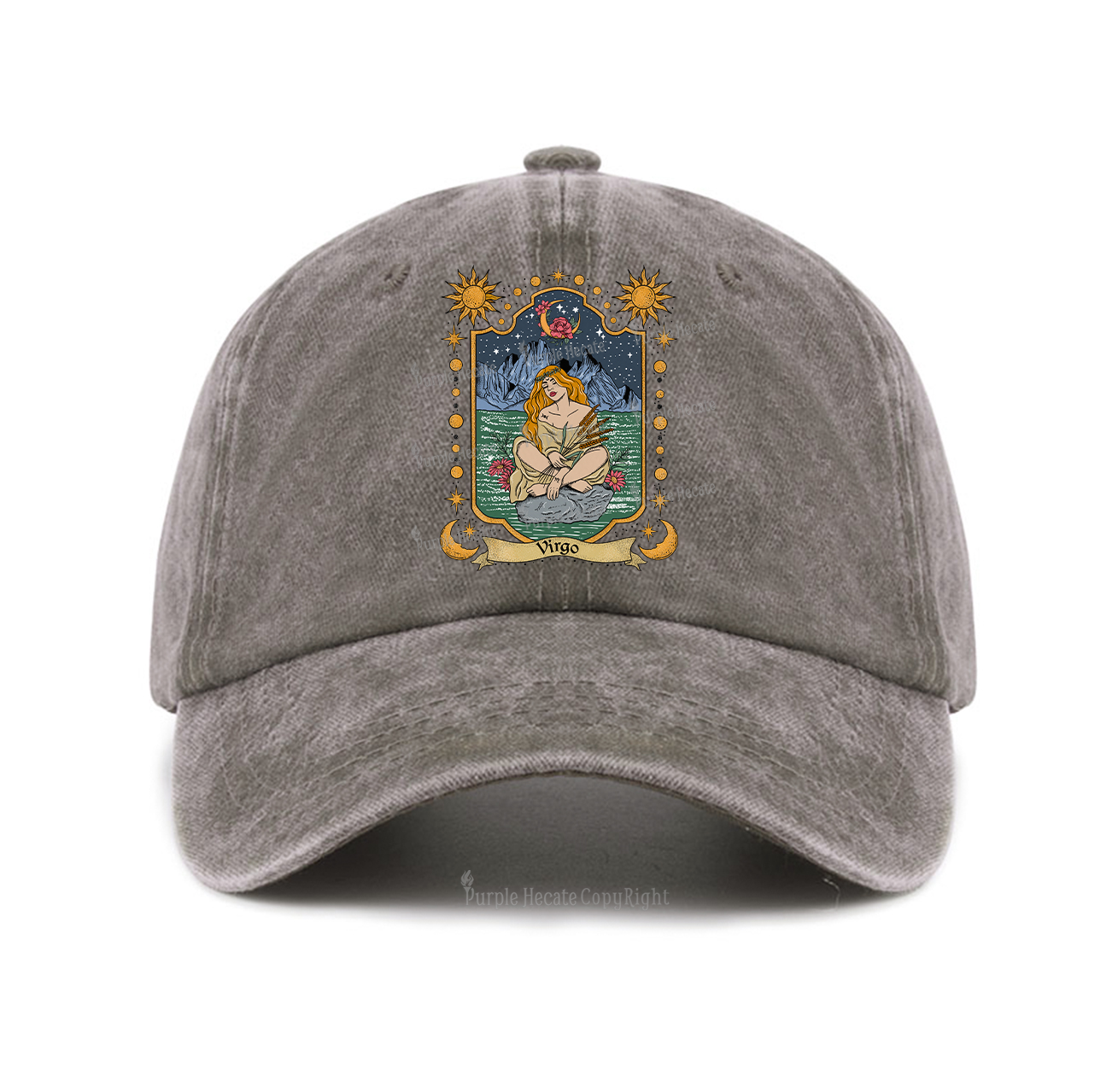 Purplehecate Virgo Zodiac Baseball Cap