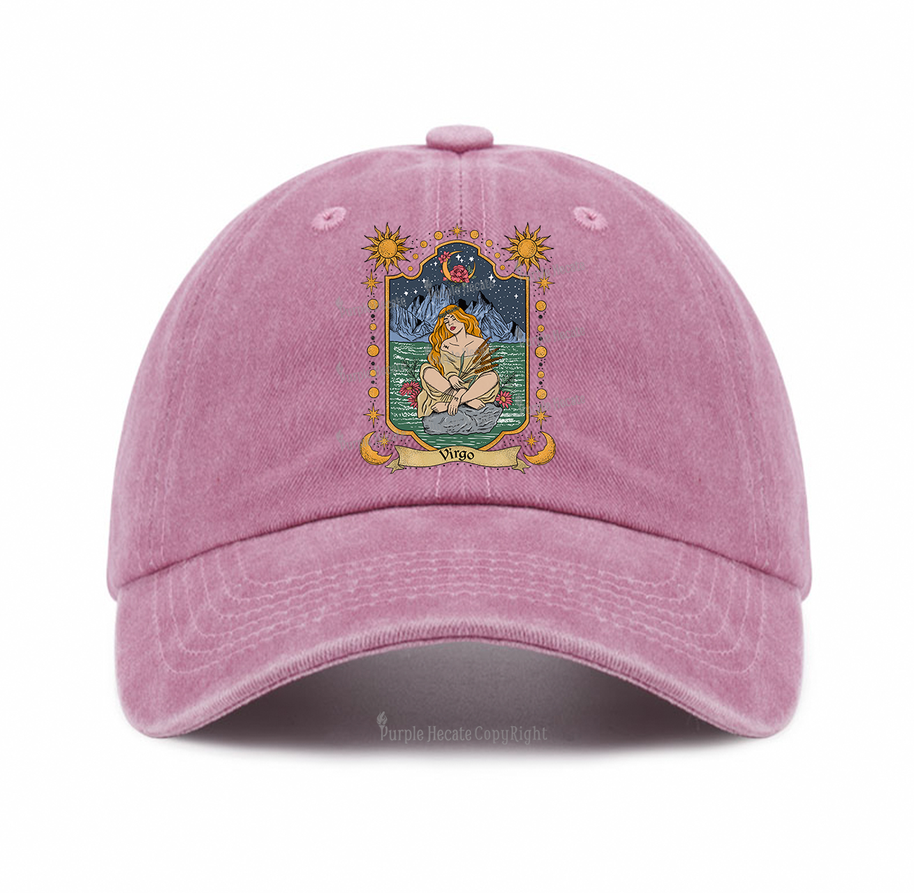 Purplehecate Virgo Zodiac Baseball Cap