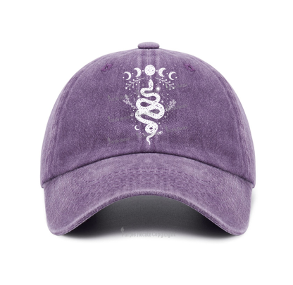 Purplehecate Snake And Moon Phase Comfort Baseball Cap