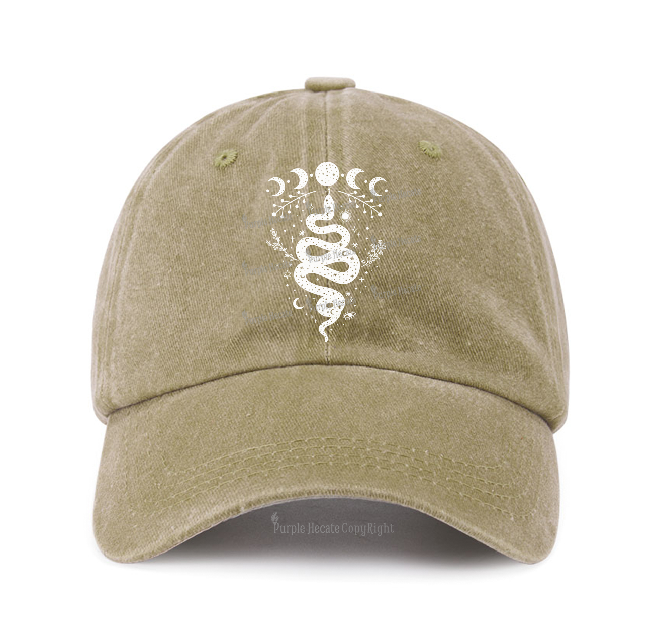 Purplehecate Snake And Moon Phase Comfort Baseball Cap