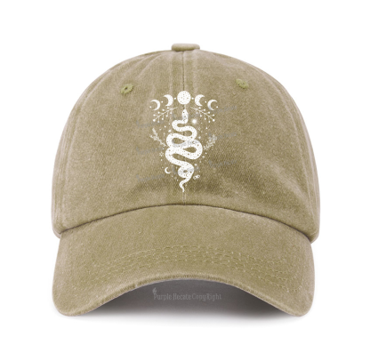 Purplehecate Snake And Moon Phase Comfort Baseball Cap