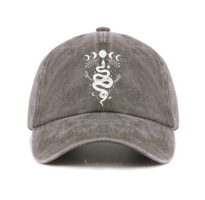 Purplehecate Snake And Moon Phase Comfort Baseball Cap