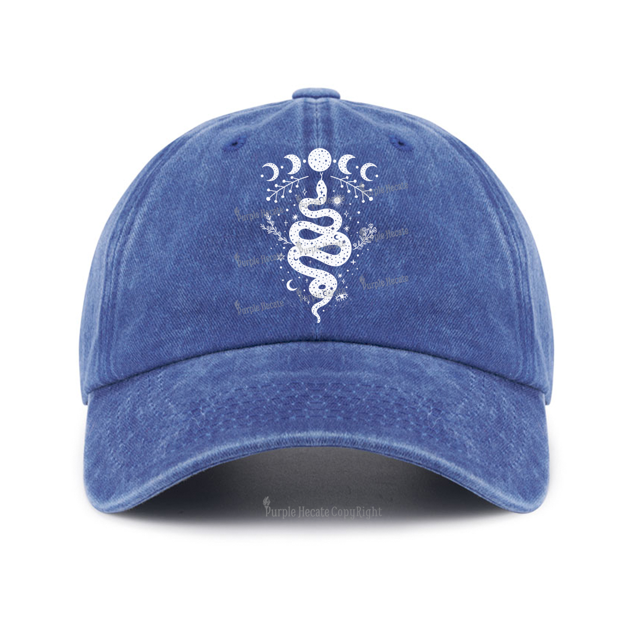 Purplehecate Snake And Moon Phase Comfort Baseball Cap