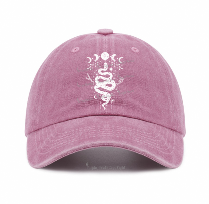 Purplehecate Snake And Moon Phase Comfort Baseball Cap