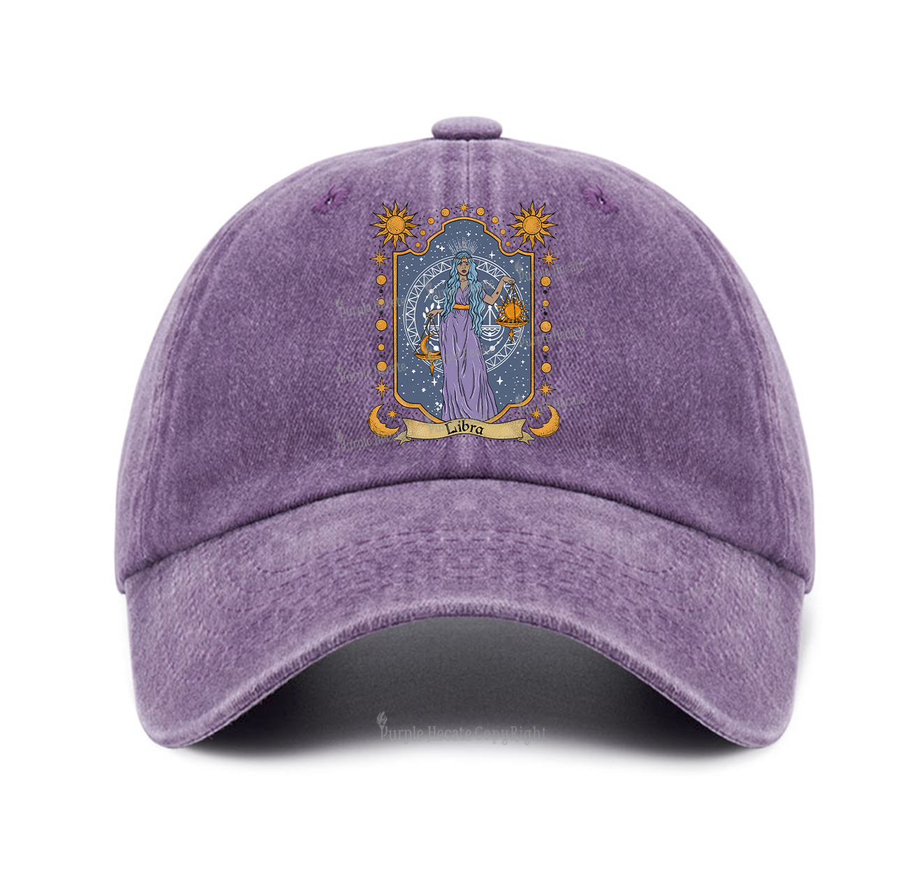 Purplehecate Libra Zodiac Baseball Cap