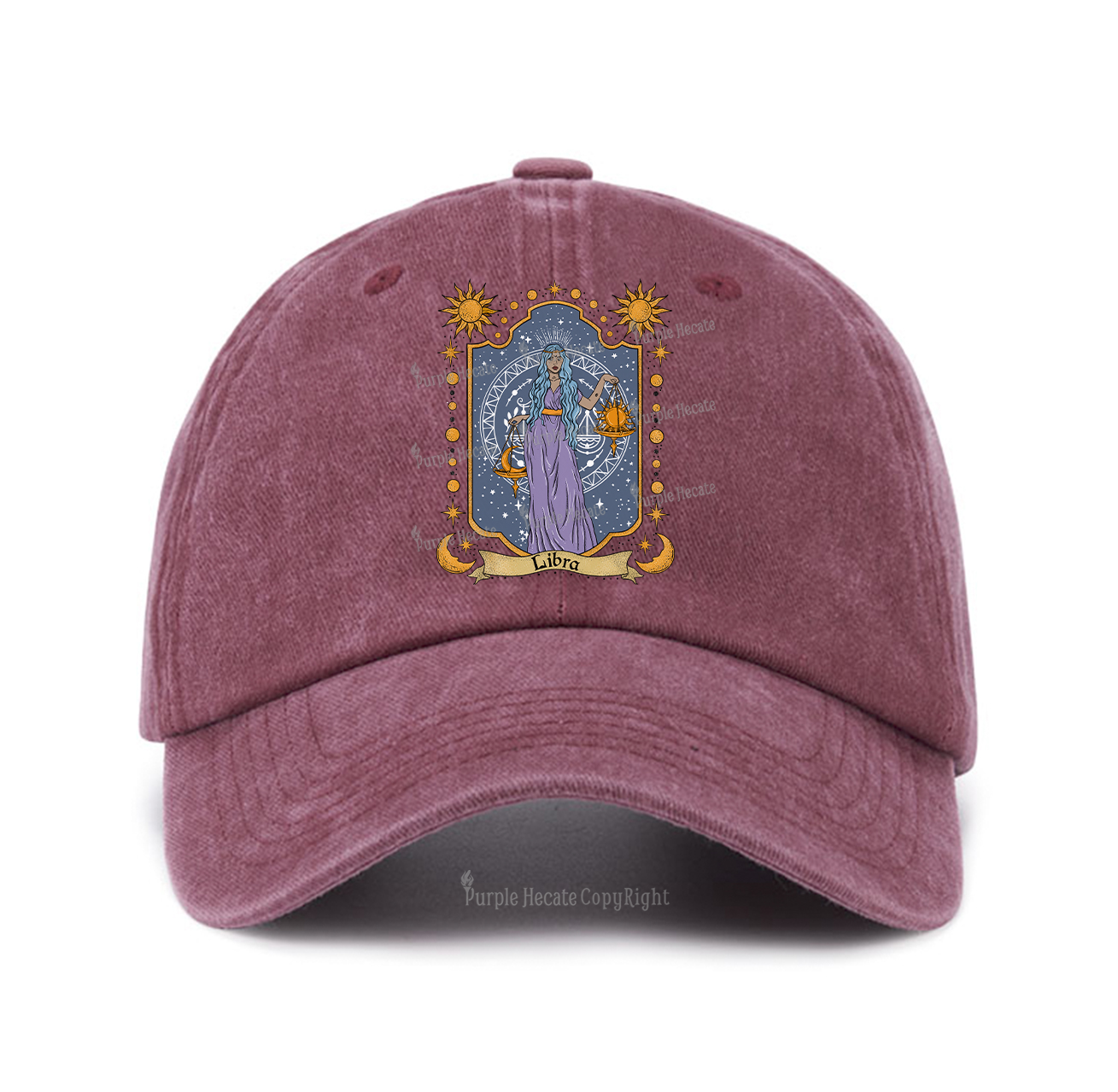 Purplehecate Libra Zodiac Baseball Cap