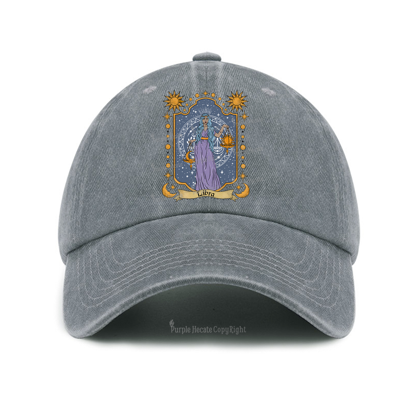 Purplehecate Libra Zodiac Baseball Cap