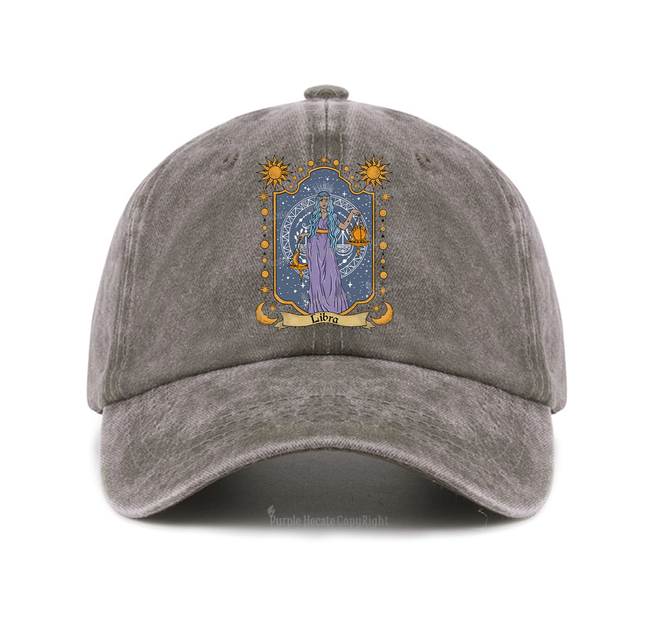 Purplehecate Libra Zodiac Baseball Cap