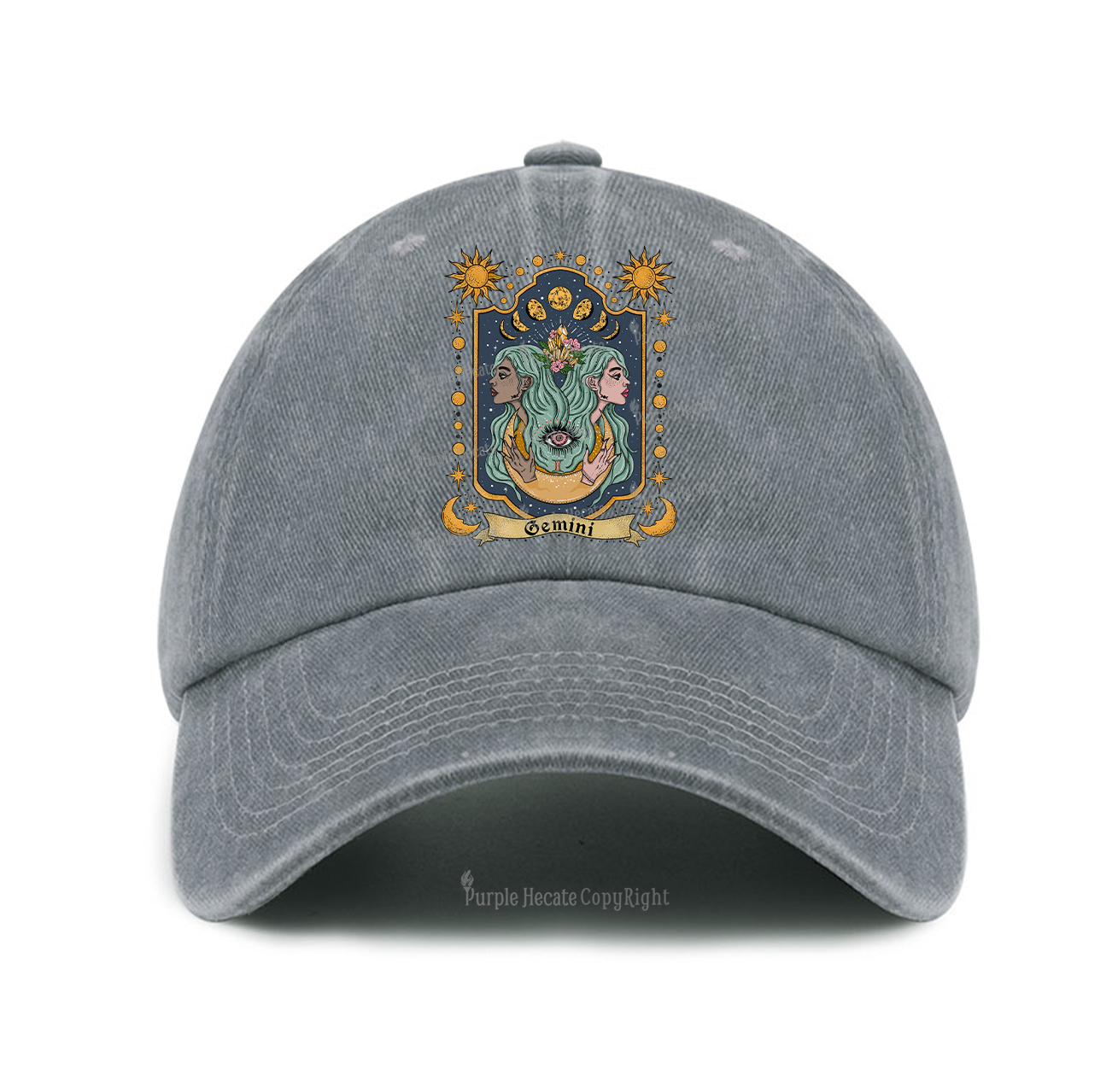 Purplehecate Gemini Zodiac Baseball Cap