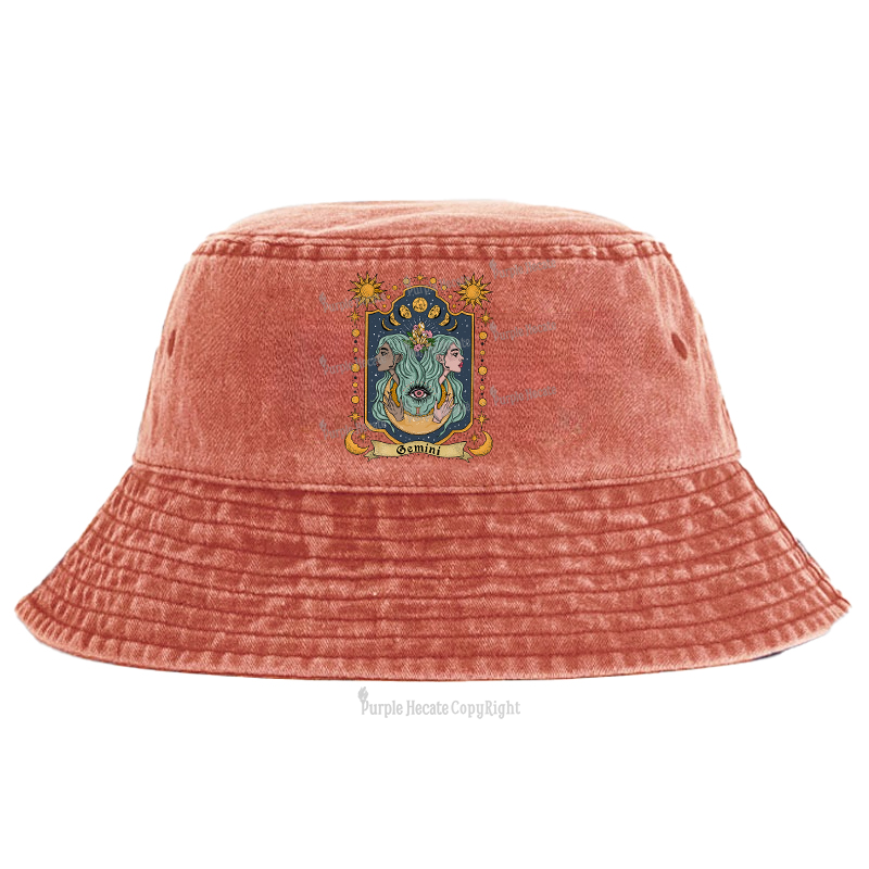 Purplehecate Gemini Zodiac Bucket Hat