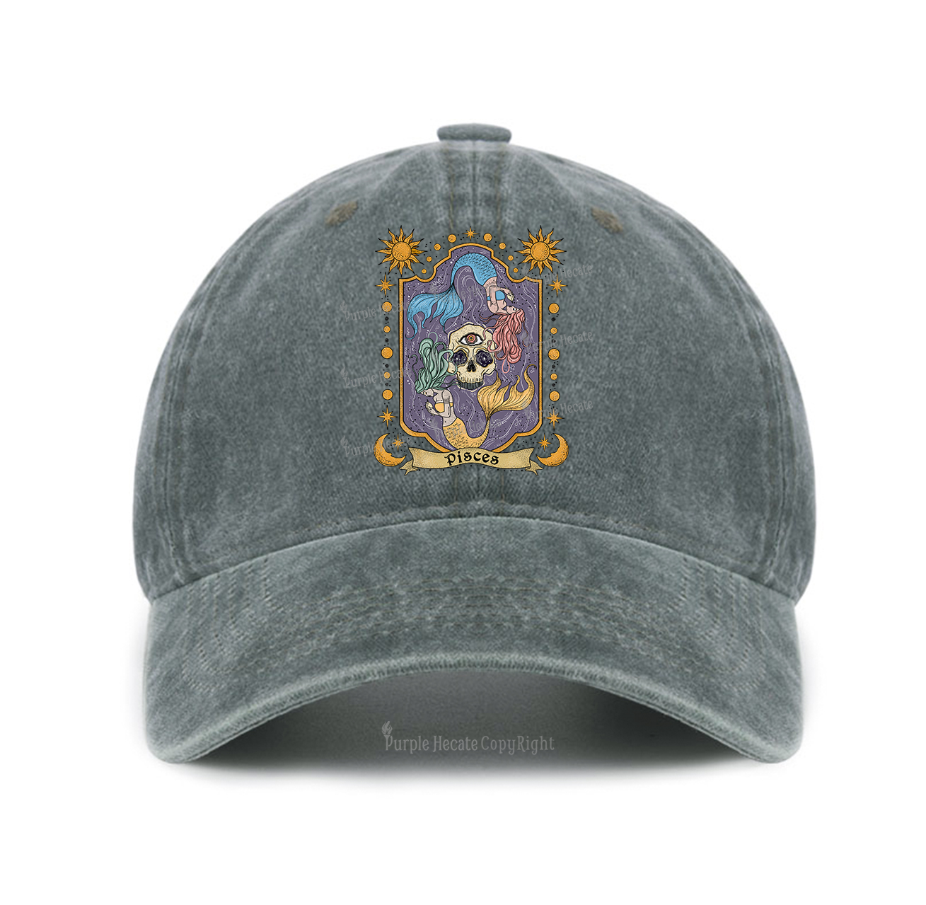 Purplehecate Pisces Zodiac Baseball Cap