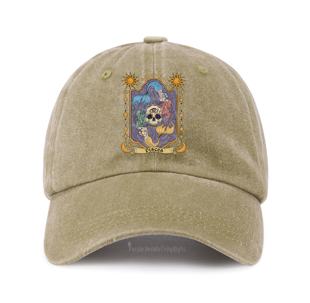 Purplehecate Pisces Zodiac Baseball Cap