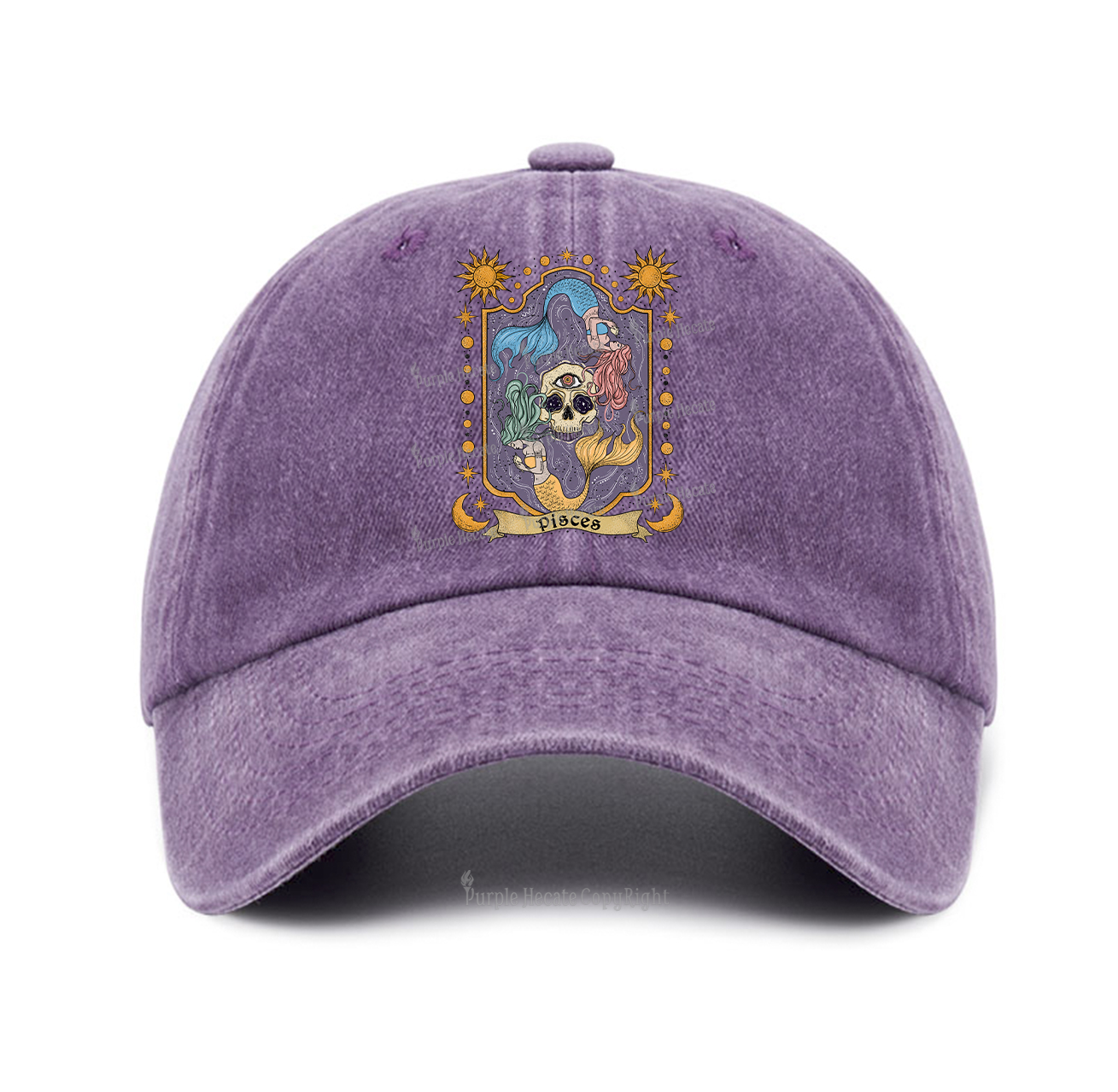 Purplehecate Pisces Zodiac Baseball Cap