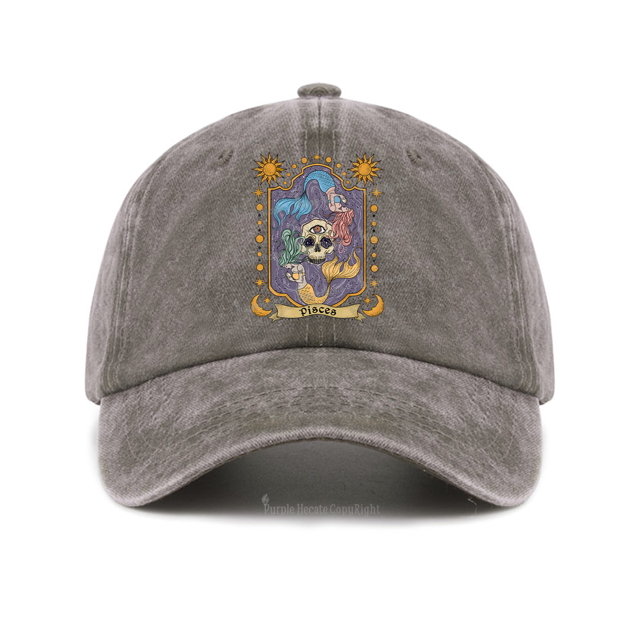 Purplehecate Pisces Zodiac Baseball Cap