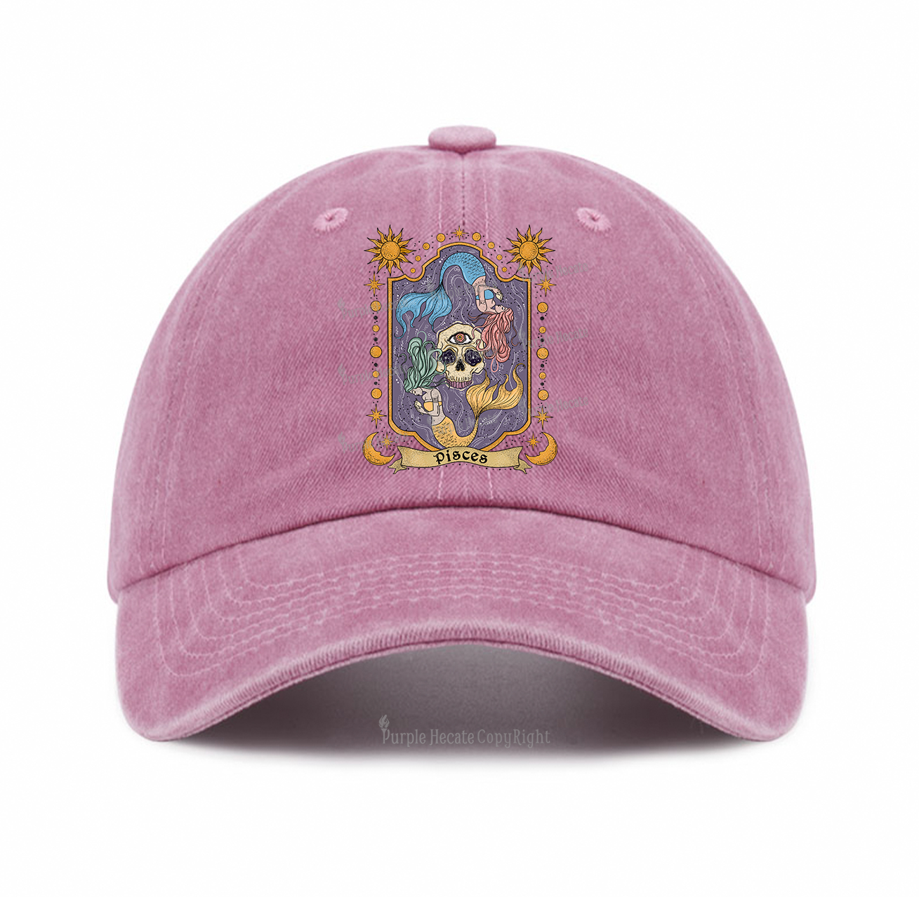 Purplehecate Pisces Zodiac Baseball Cap