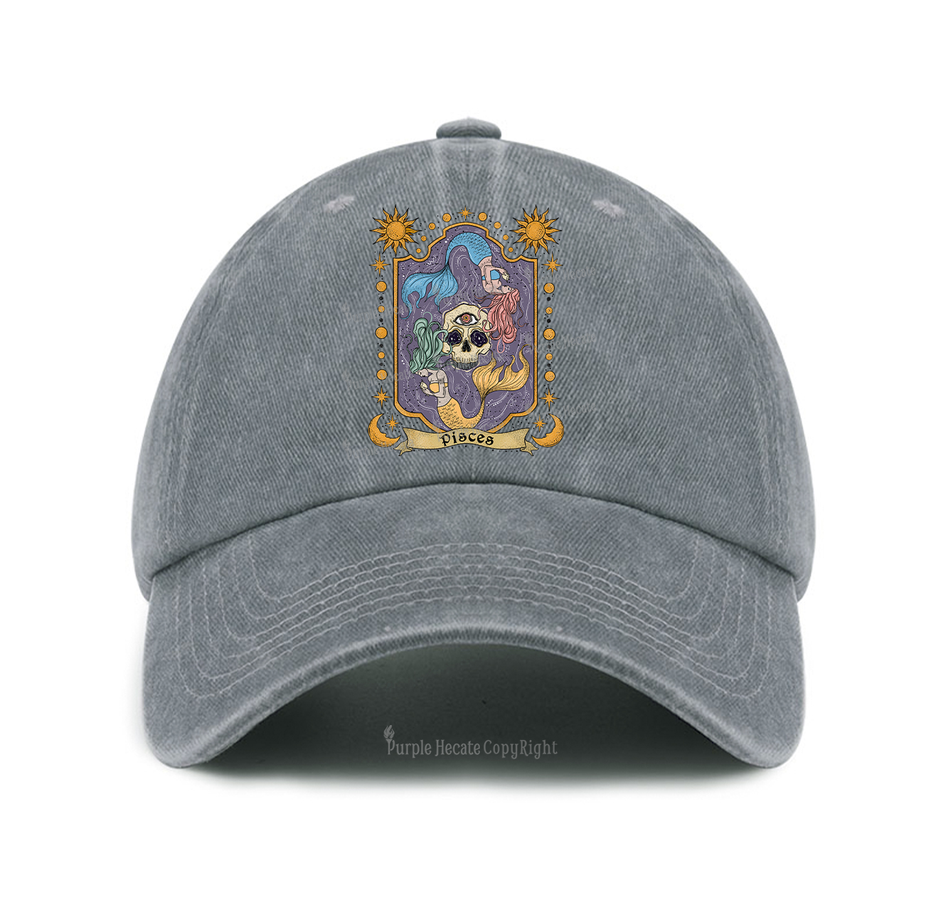 Purplehecate Pisces Zodiac Baseball Cap