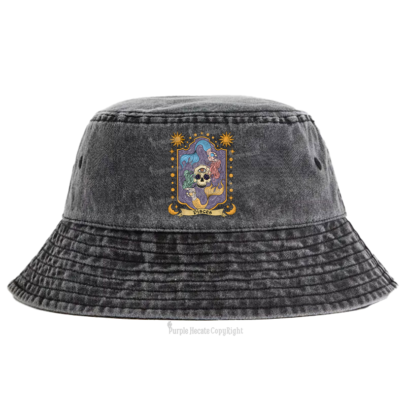 Purplehecate Pisces Zodiac Bucket Hat