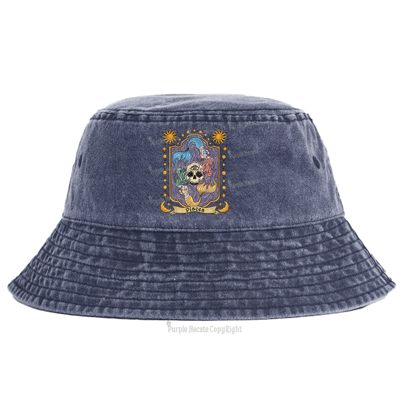 Purplehecate Pisces Zodiac Bucket Hat