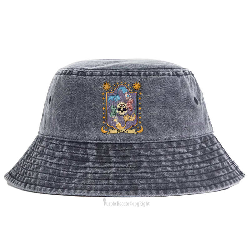 Purplehecate Pisces Zodiac Bucket Hat