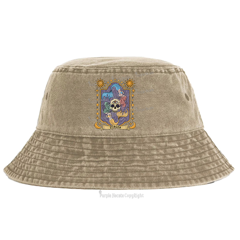 Purplehecate Pisces Zodiac Bucket Hat
