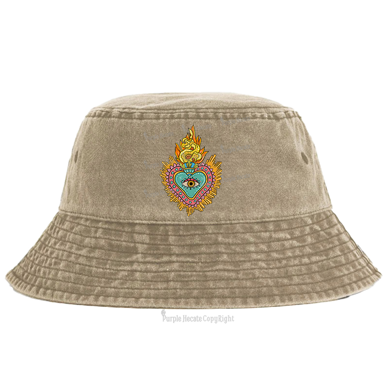 Purplehecate Rainbow Sacred Heart Bucket Hat