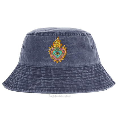 Purplehecate Rainbow Sacred Heart Bucket Hat