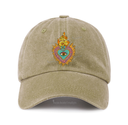 Purplehecate Rainbow Sacred Heart Baseball Cap