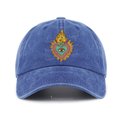 Purplehecate Rainbow Sacred Heart Baseball Cap
